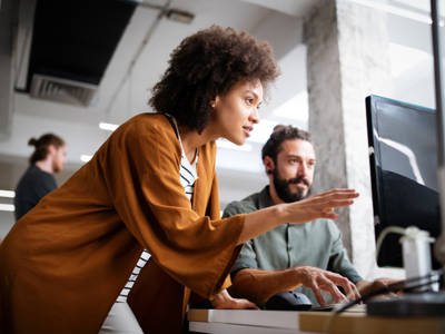 Colleagues working together