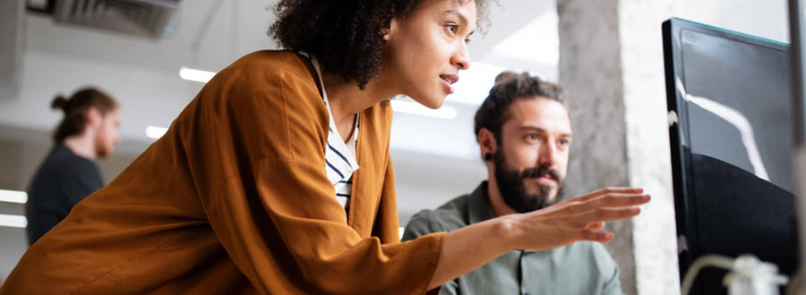 Colleagues working together