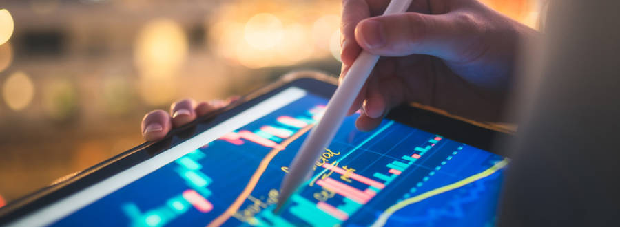 Person working on graph